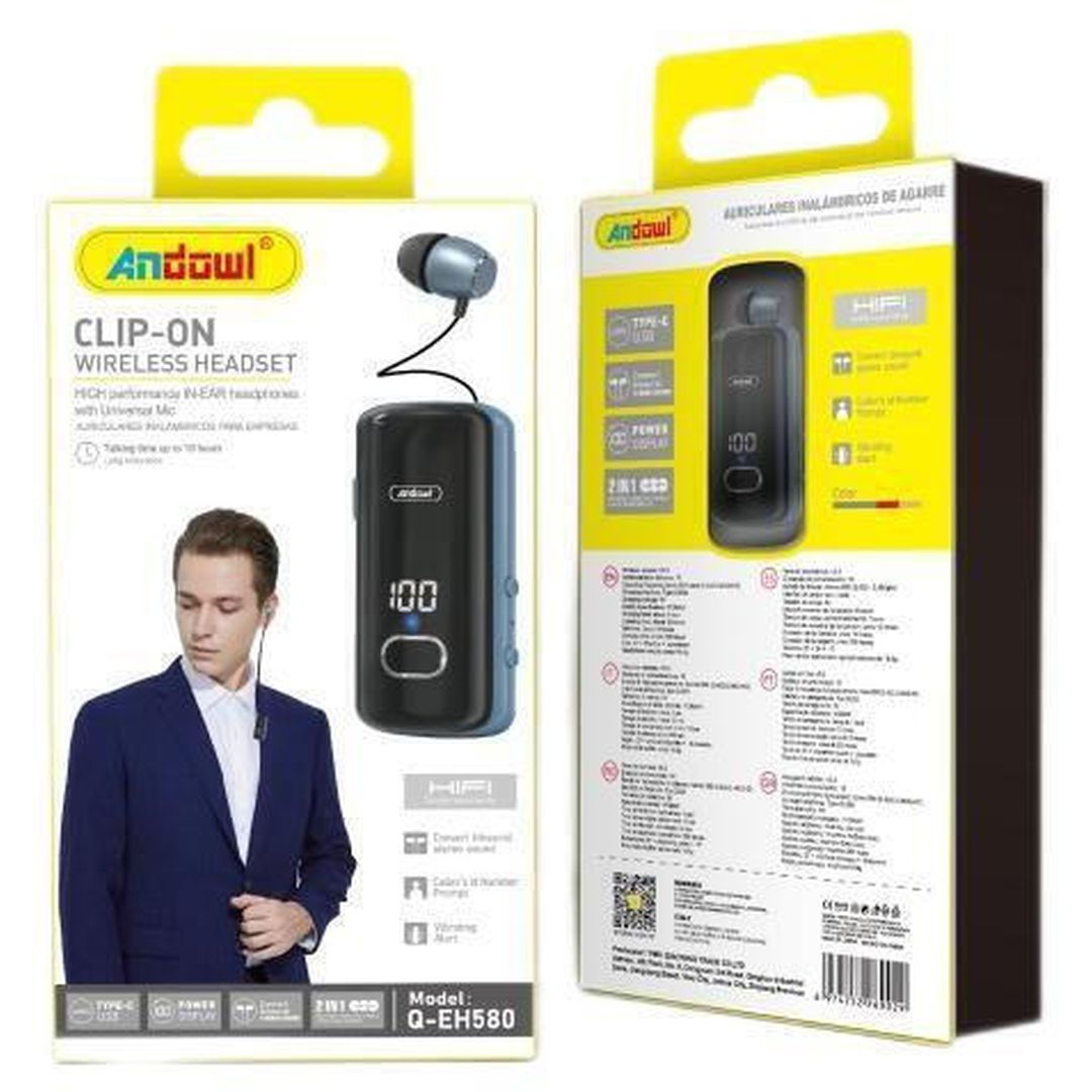 Andowl Q-EH580 In-ear Bluetooth Handsfree Ακουστικό Μαύρο