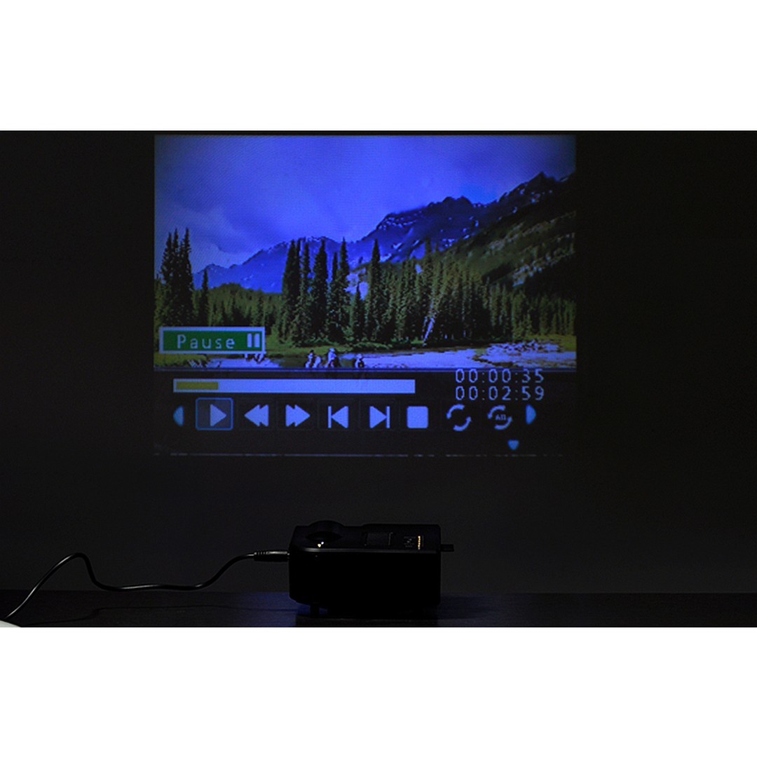 Μίνι έγχρωμο LED Projector UC28+ με εισόδους HDMI, AV, VGA, USB και κάρτα SD