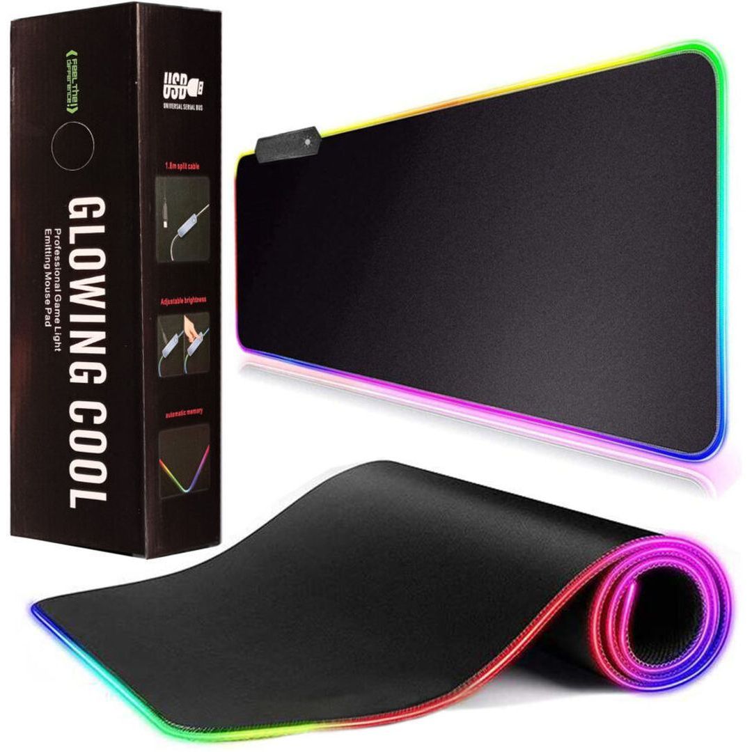 12200015 Gaming Mouse Pad XXL 800mm με RGB Φωτισμό Μαύρο