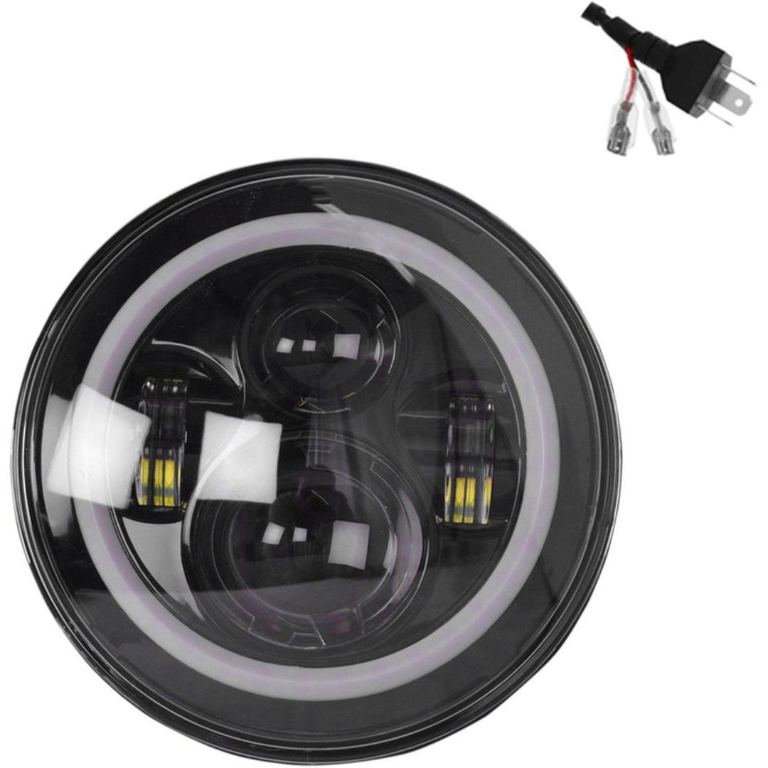 LED Στρογγυλός Αδιάβροχος Προβολέας Αυτοκινήτου 5” 12-24V 40W με Βύσμα H4 Μαύρος