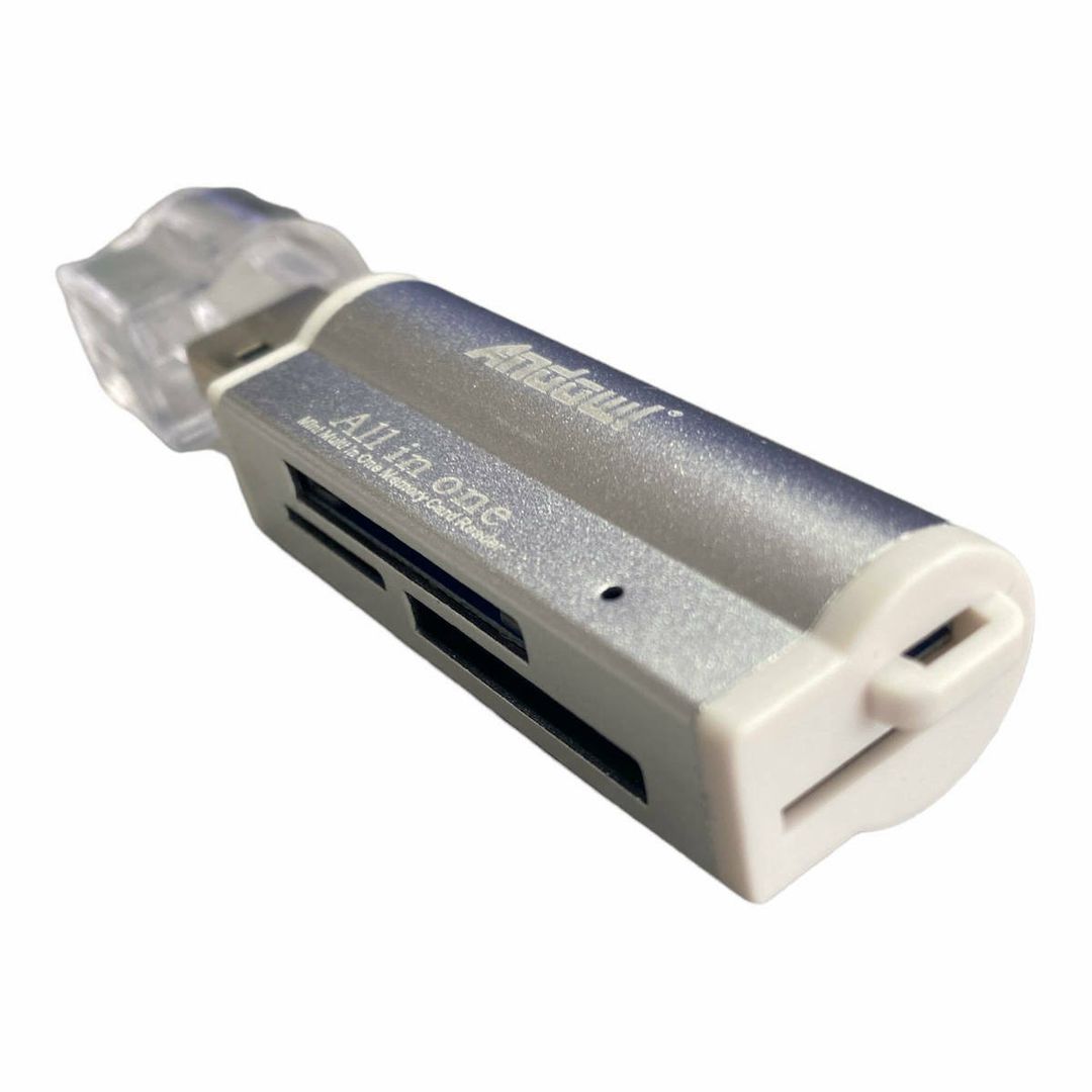 Andowl Q-DK22 Card Reader USB 2.0 για SD/microSD/MemoryStick Ασημί