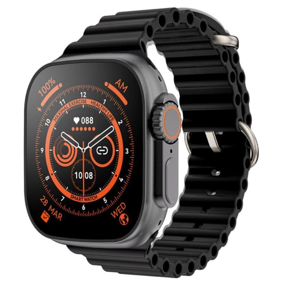 S8 Ultra 49mm Smartwatch με Παλμογράφο (Μαύρο)