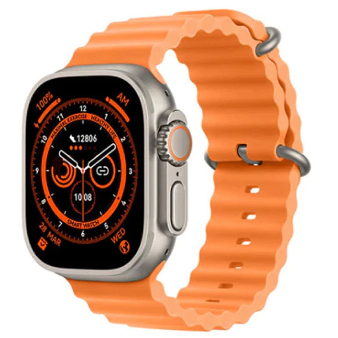 S8 Ultra 49mm Smartwatch με Παλμογράφο (Πορτοκαλί)