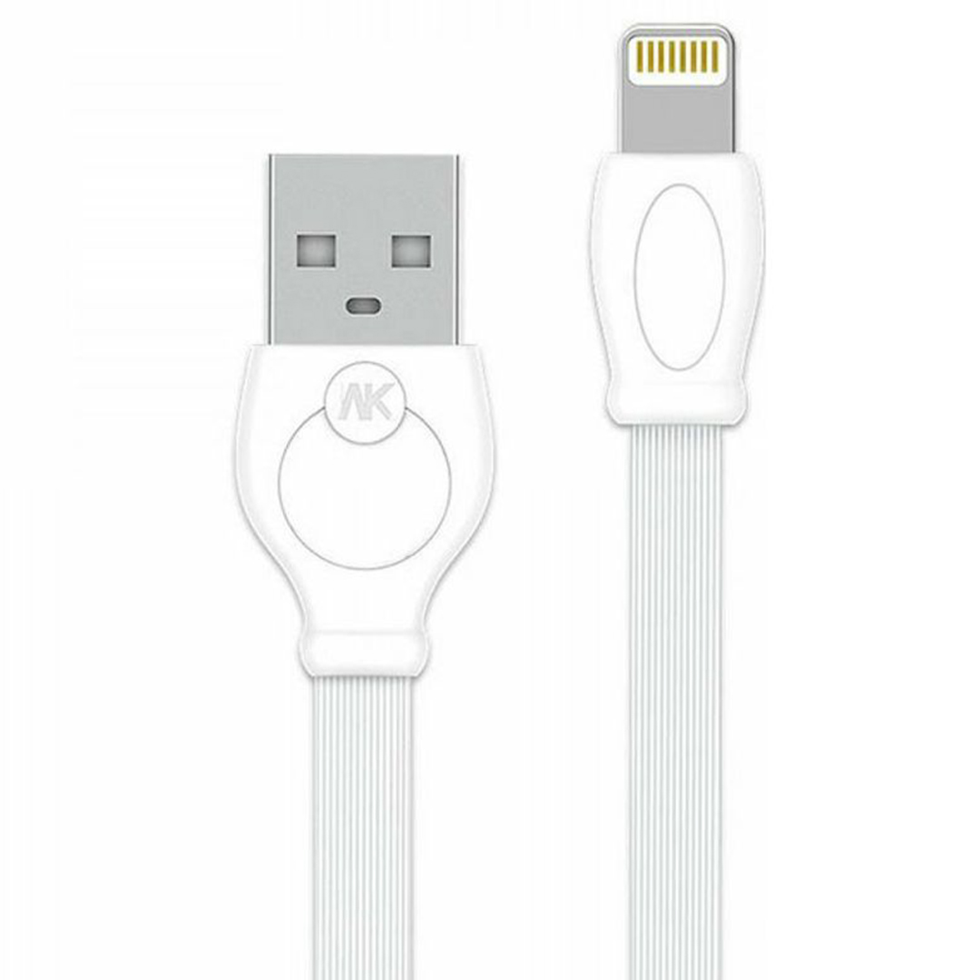 WK WDC-023 Flat USB-A to Lightning Cable Λευκό 2m