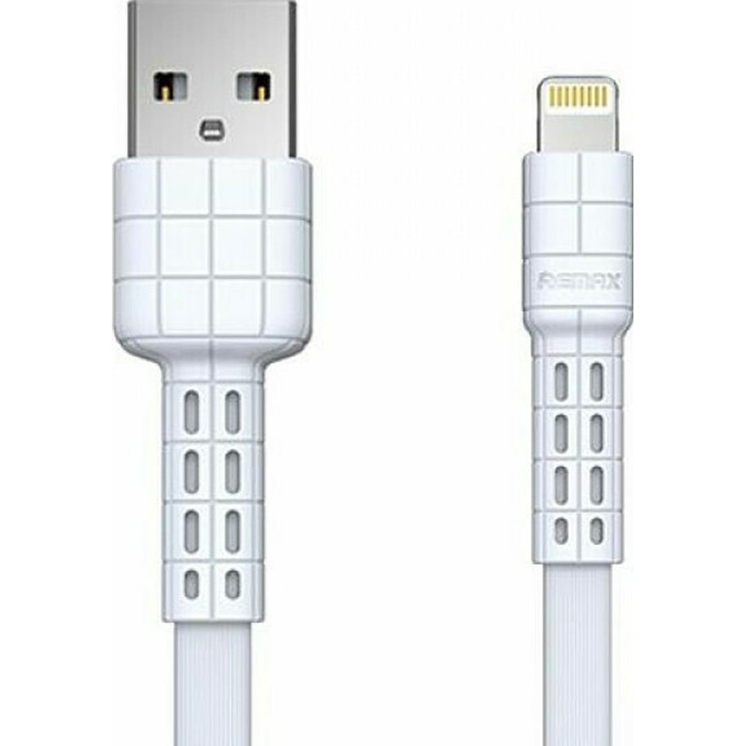 Remax Flat USB to Lightning Cable Λευκό 1m (Armor)
