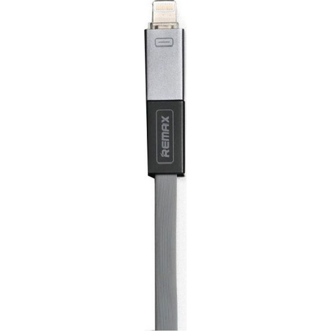 Remax Shadow RC-026t Flat USB to micro USB / Lightning Cable Γκρι 1m