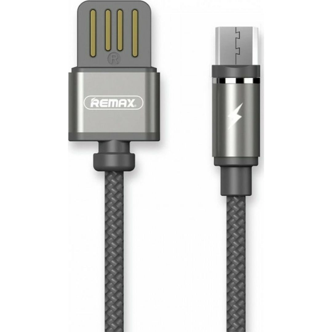 Remax Braided / Magnetic USB 2.0 to micro USB Cable Μαύρο 1m (Gravity)