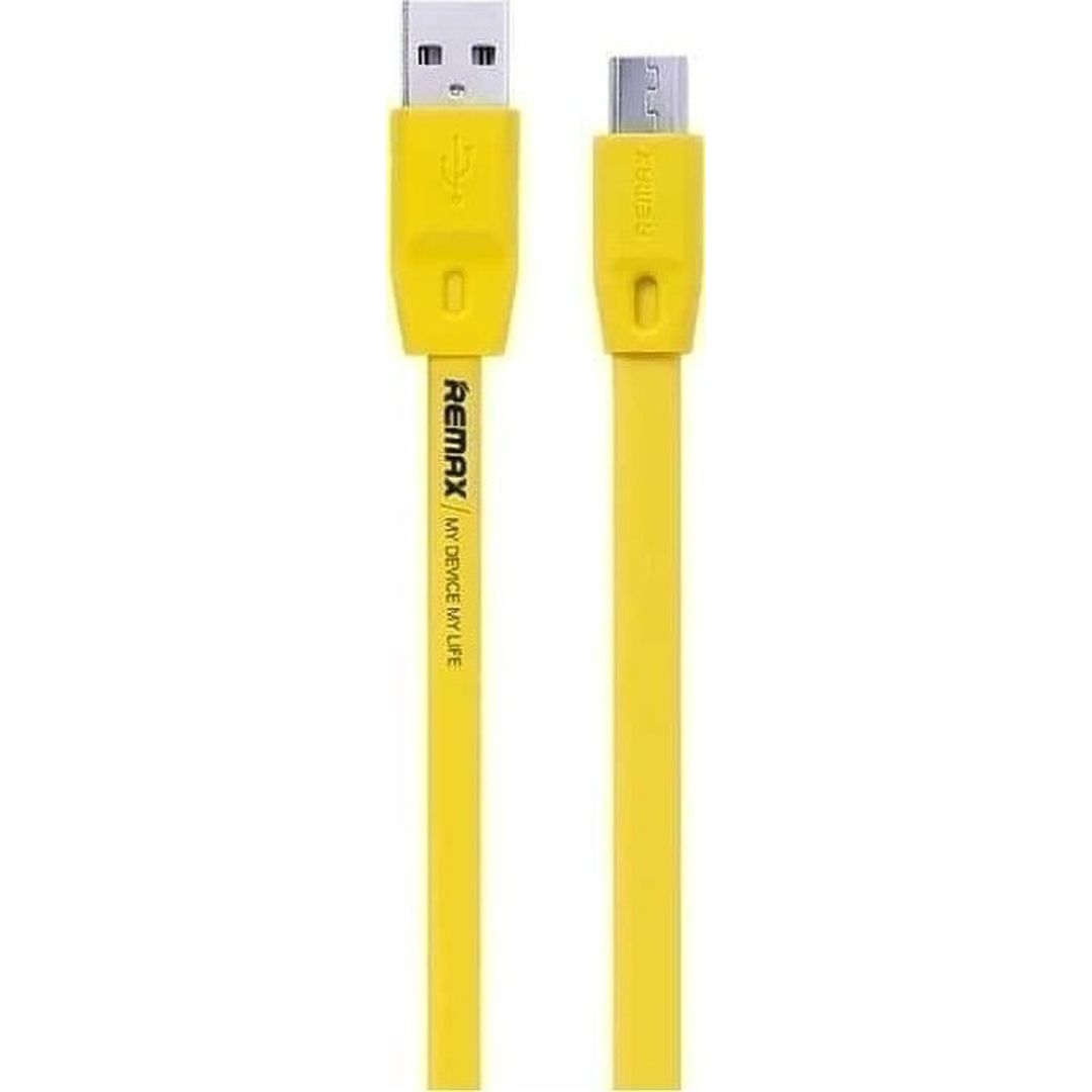 Remax Flat USB 2.0 to micro USB Cable Κίτρινο 2m (Full Speed)