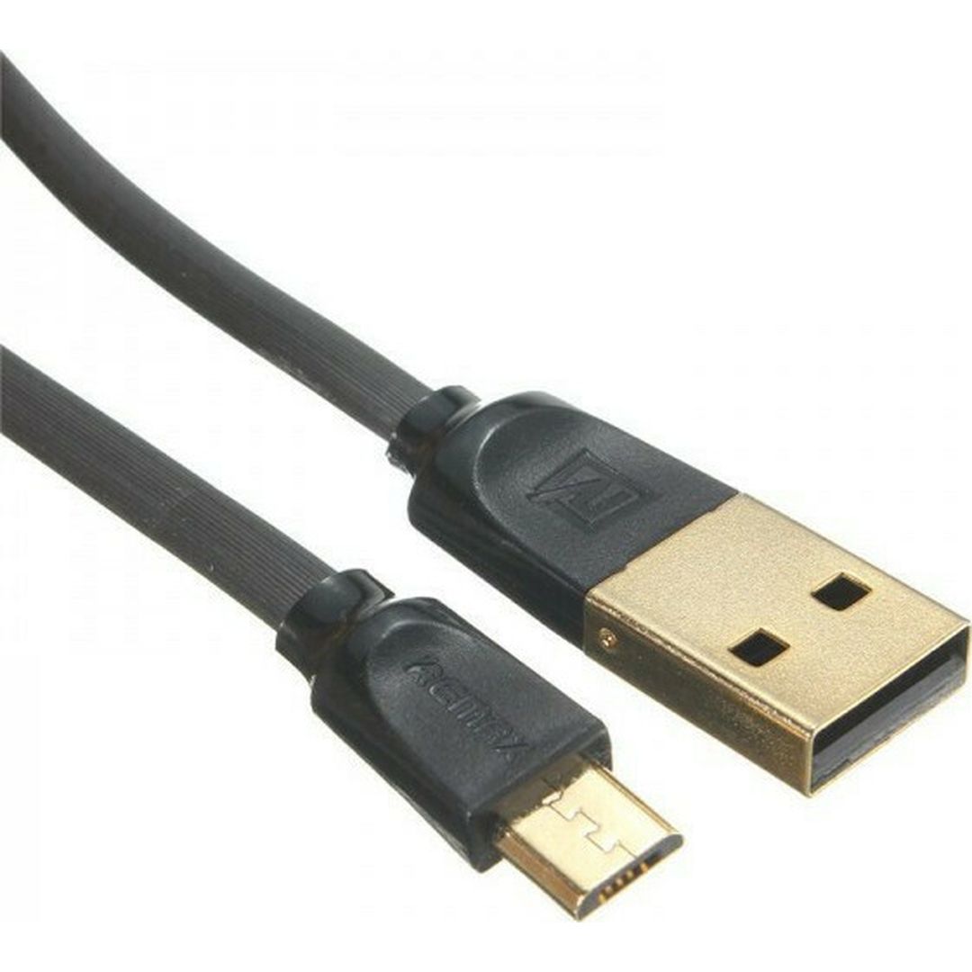 Remax Regular USB 2.0 to micro USB Cable Μαύρο 1m (RC-041m)