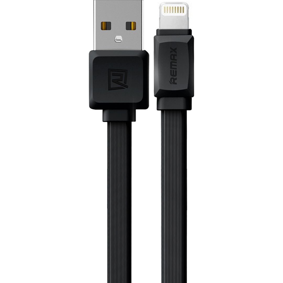 Remax Flat USB to Lightning Cable Μαύρο 1m (Fast Safe)