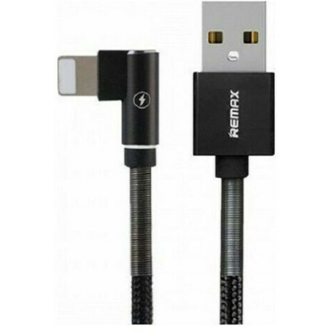Remax RC-119i Angle (90°) USB to Lightning Cable Μαύρο 1m (291473)