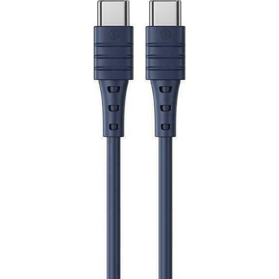 Remax RC-068 USB 2.0 Cable USB-C male - USB-C male Μπλε 1m
