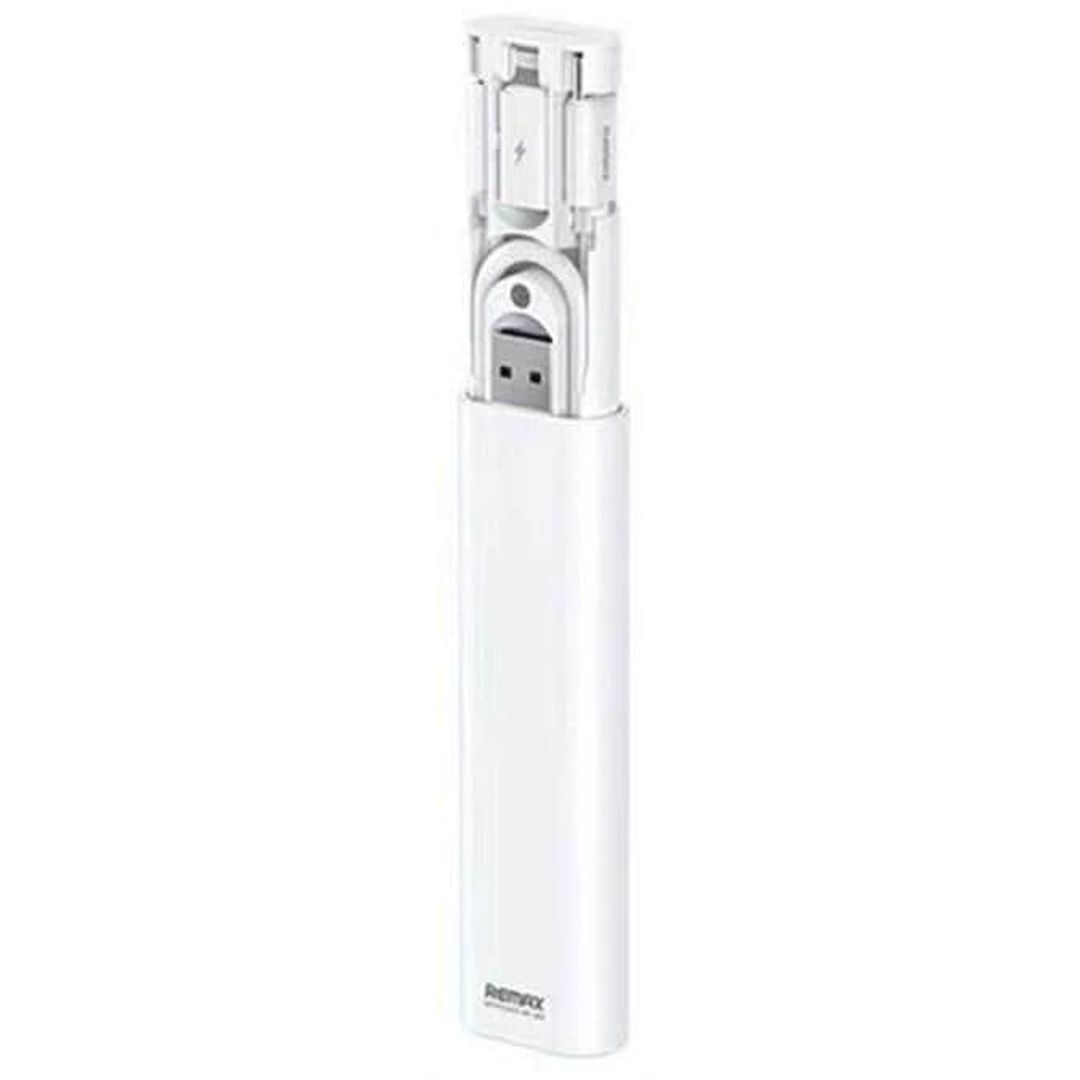 Remax RC-011 Regular USB to micro USB / Lightning / Type-C Cable Λευκό 0.29m