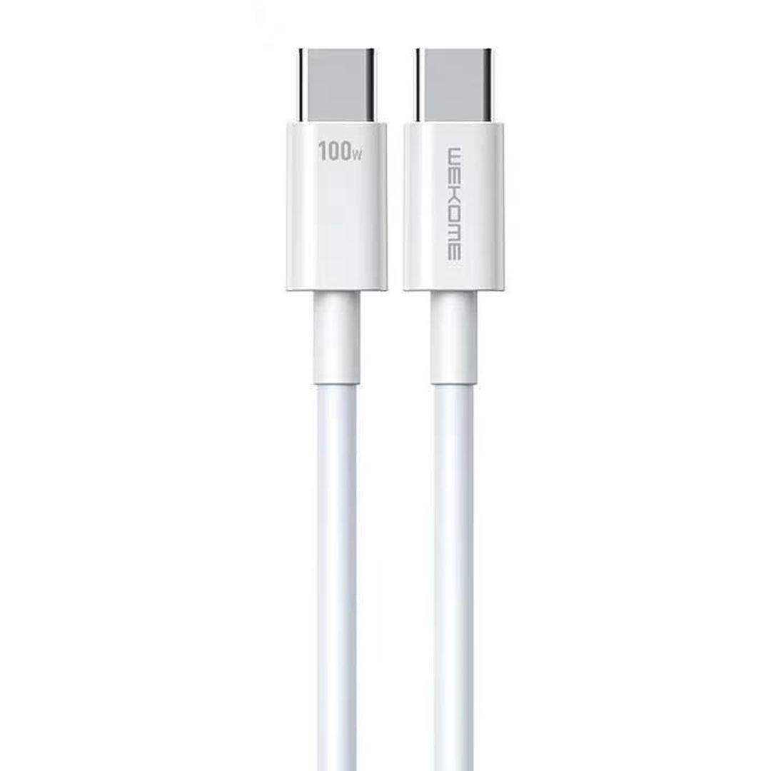 WK WDC-182 USB 2.0 Cable USB-C male - USB-C male Λευκό 1m