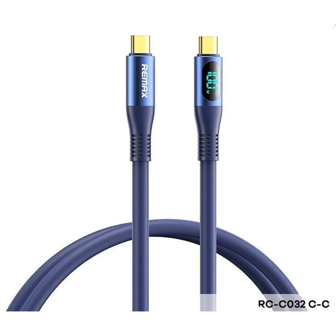 Remax RC-C032 Zisee LED USB 2.0 Cable USB-C male - USB-C male Μωβ 1.2m