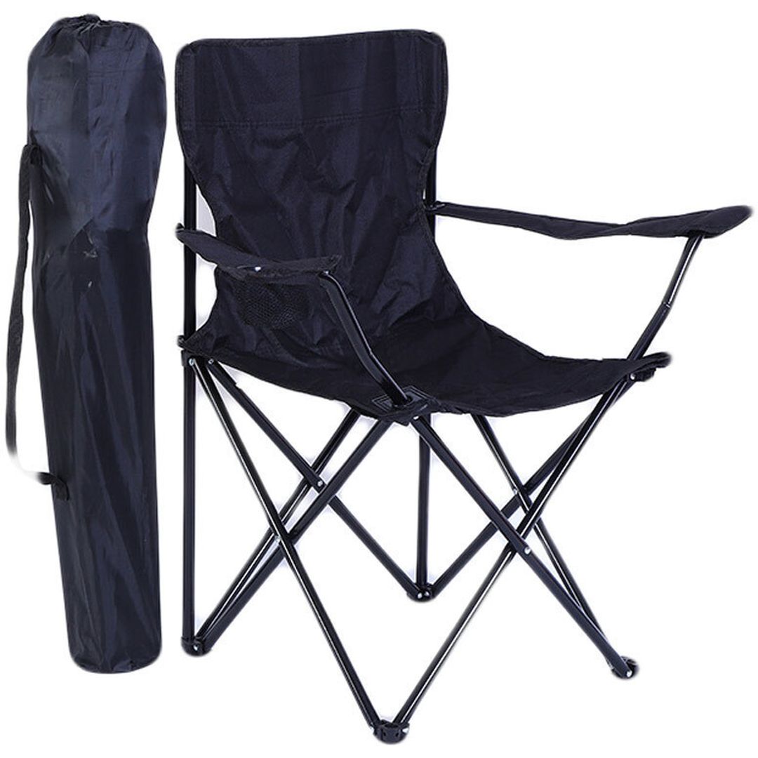Πτυσσόμενη Καρέκλα Αλουμινίου Παραλίας – Ψαρέματος Σκηνοθέτη με Ποτηροθήκη FX-8895-11 Μαύρη