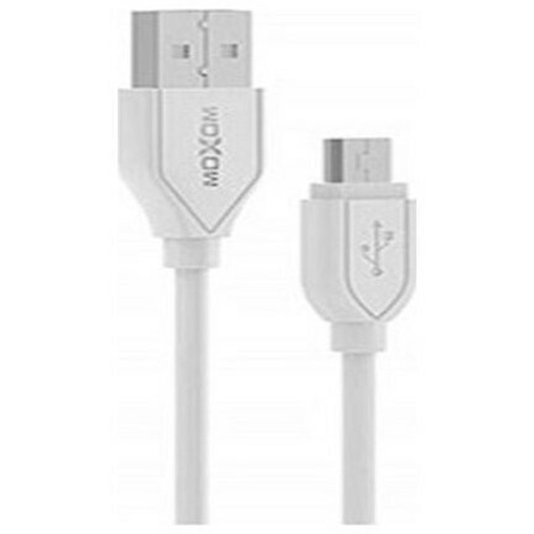 Moxom Regular USB 2.0 to micro USB Cable Λευκό 1.2m (CC-06)