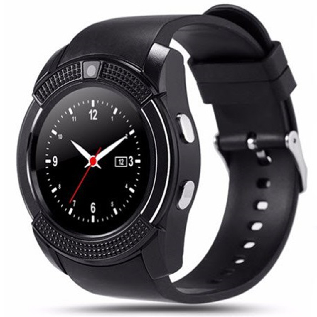 Επαναφορτιζόμενο Smartwatch με oθόνη aφής και κάρτα SIM EZRA SW07 σε μαύρο χρώμα