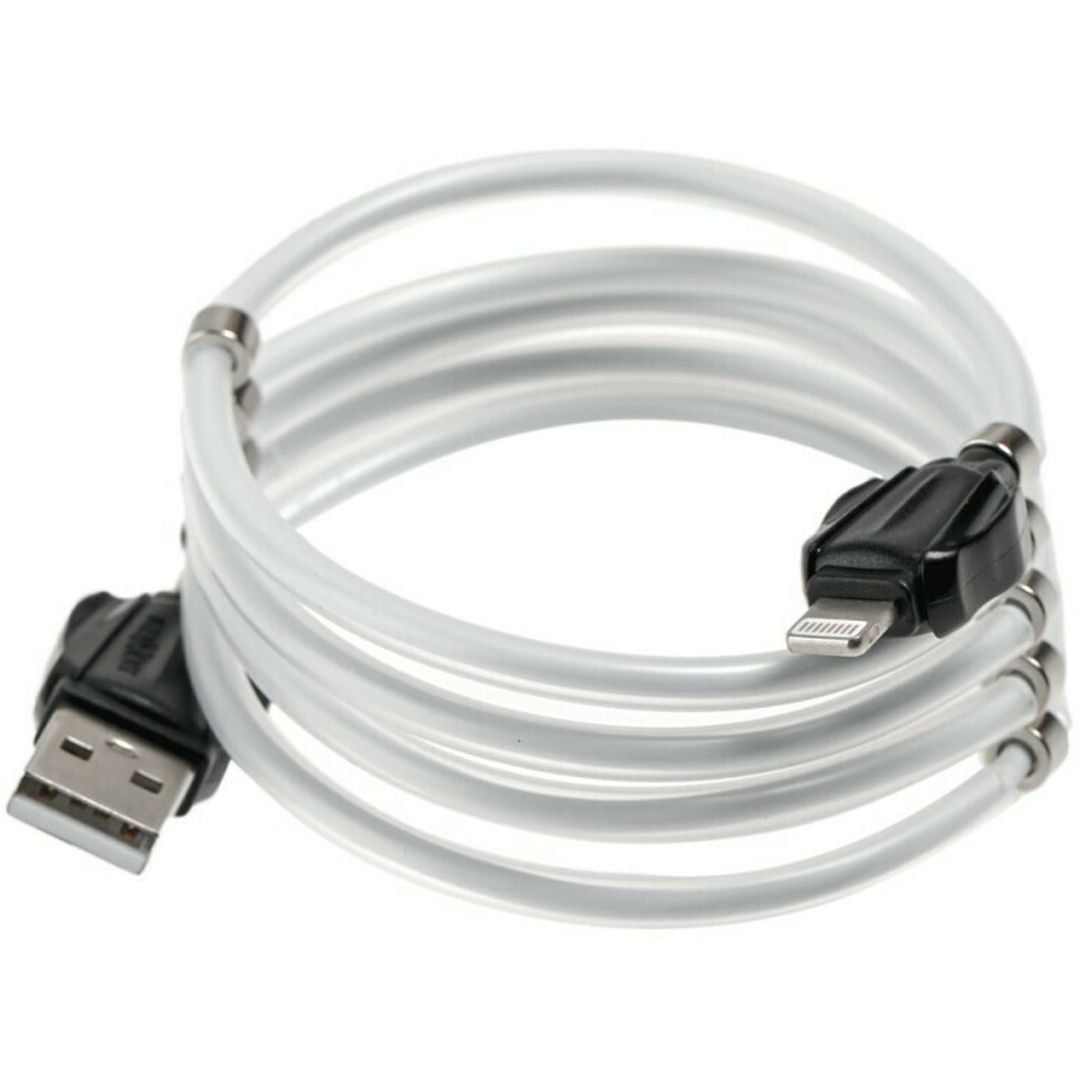 Moxom MX-CB46 Μαγνητικό USB to Lightning Cable Λευκό 1m