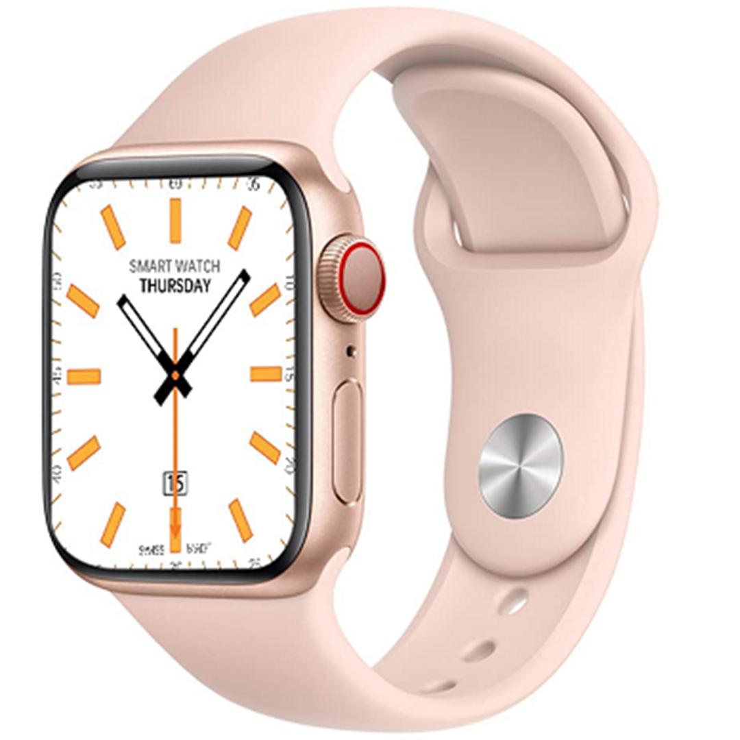 Smartwatch 45mm με παλμογράφο HW22 pro σε ροζ χρώμα