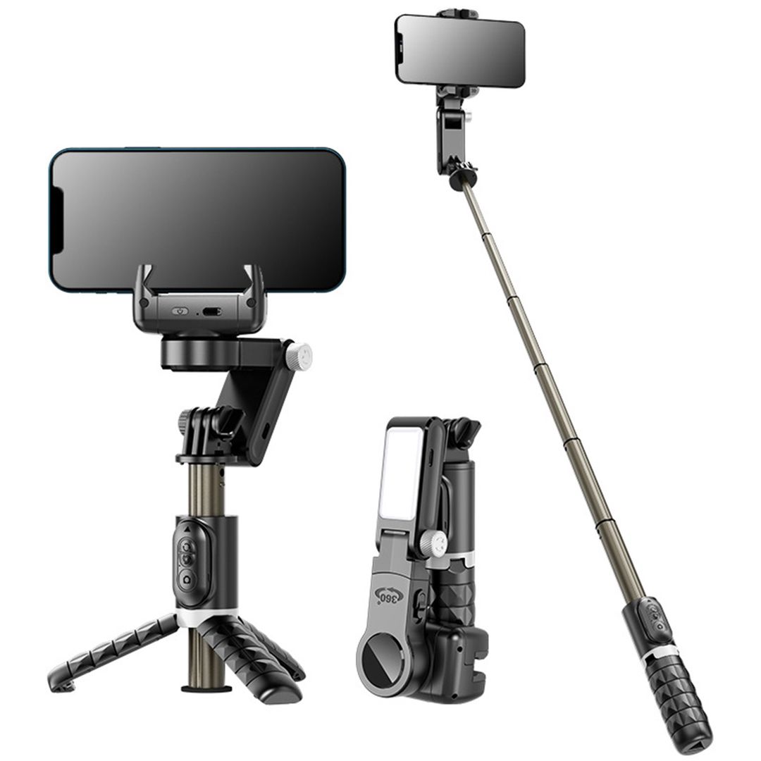 Techsuit Q18 Selfie Stick με Bluetooth / Τηλεχειριστήριο Μαύρο