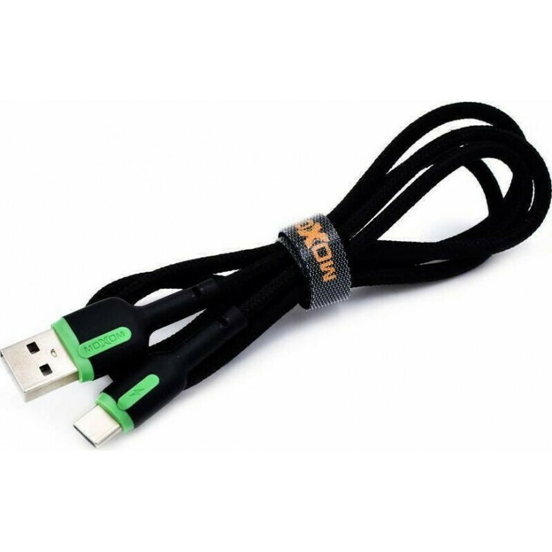 Moxom MX-CB52 Braided USB 2.0 to micro USB Cable Μαύρο 1m