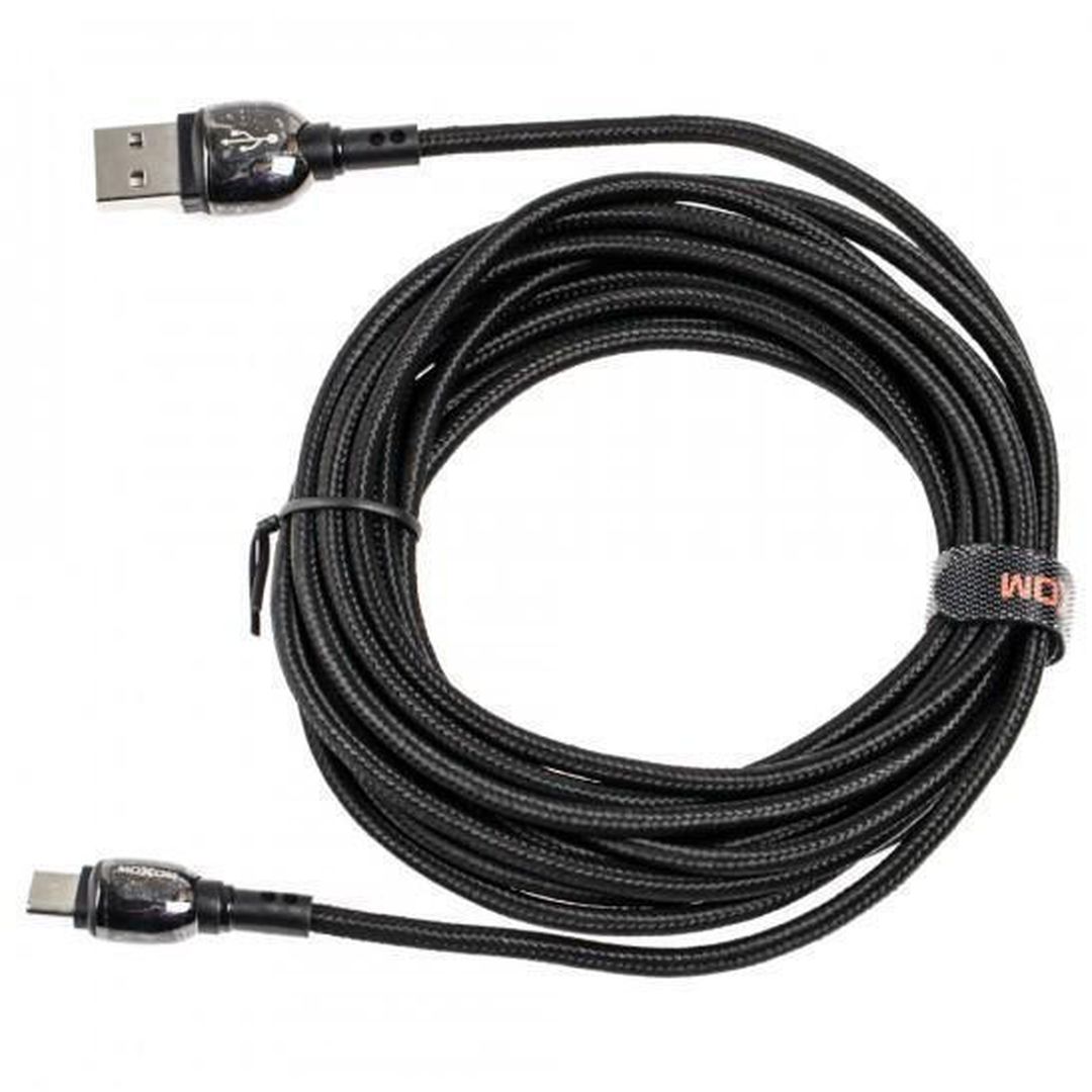 Moxom USB 2.0 Cable USB-C male - USB-A male Μαύρο 4m (MX-CB44)