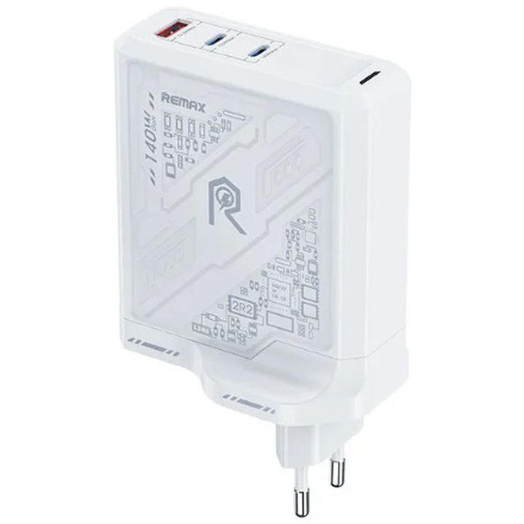 Remax Φορτιστής Χωρίς Καλώδιο με Θύρα USB-A και 2 Θύρες USB-C 140W Power Delivery Λευκός (RP-U106)