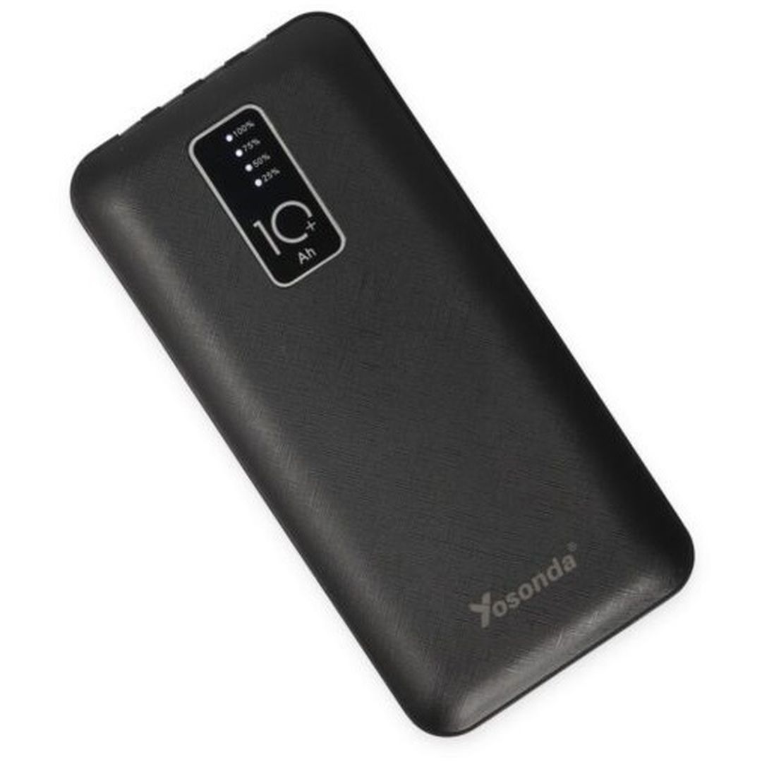 Yosonda A63 Power Bank 10000mAh 10.5W με Θύρα USB-A και Θύρα USB-C Μαύρο