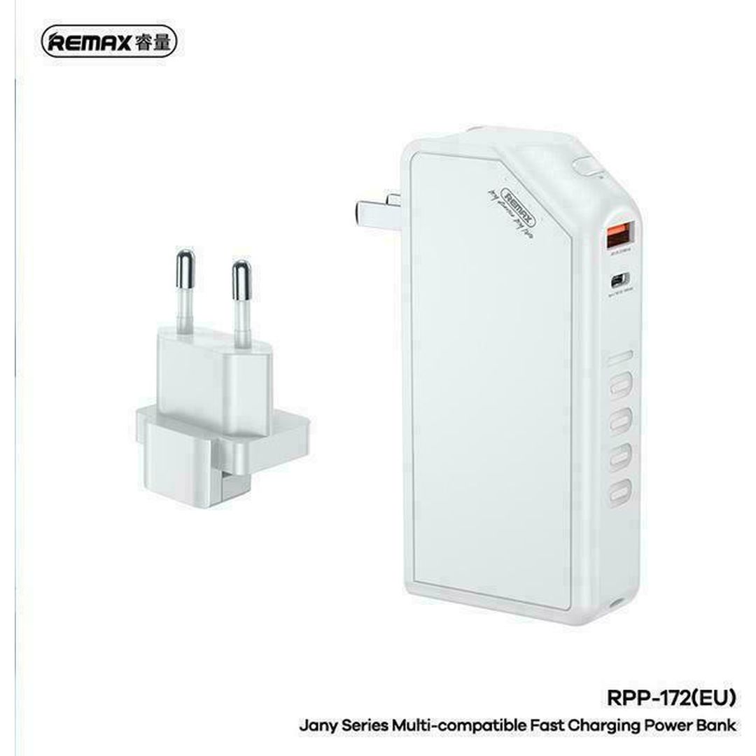 Remax RPP-172 Power Bank 10000mAh 22.5W με Θύρα USB-A και Θύρα USB-C Λευκό