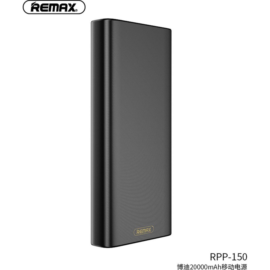 Remax RPP-150 Power Bank 20000mAh με 2 Θύρες USB-A Μαύρο
