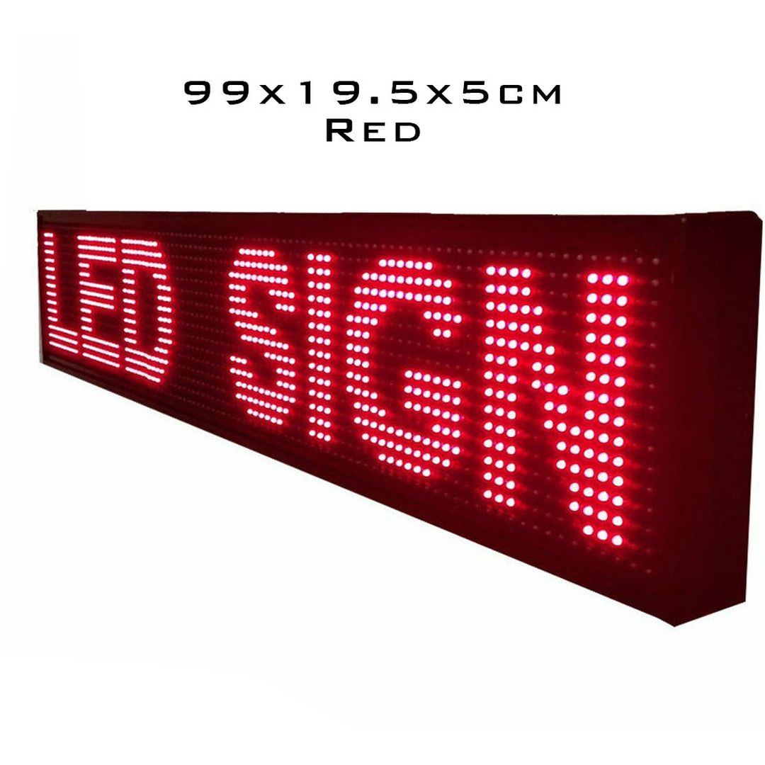 LED Κυλιόμενη Πινακίδα Wifi με Κόκκινο Φωτισμό Μονής Όψης 50-60Hz 220V 99x19x5cm