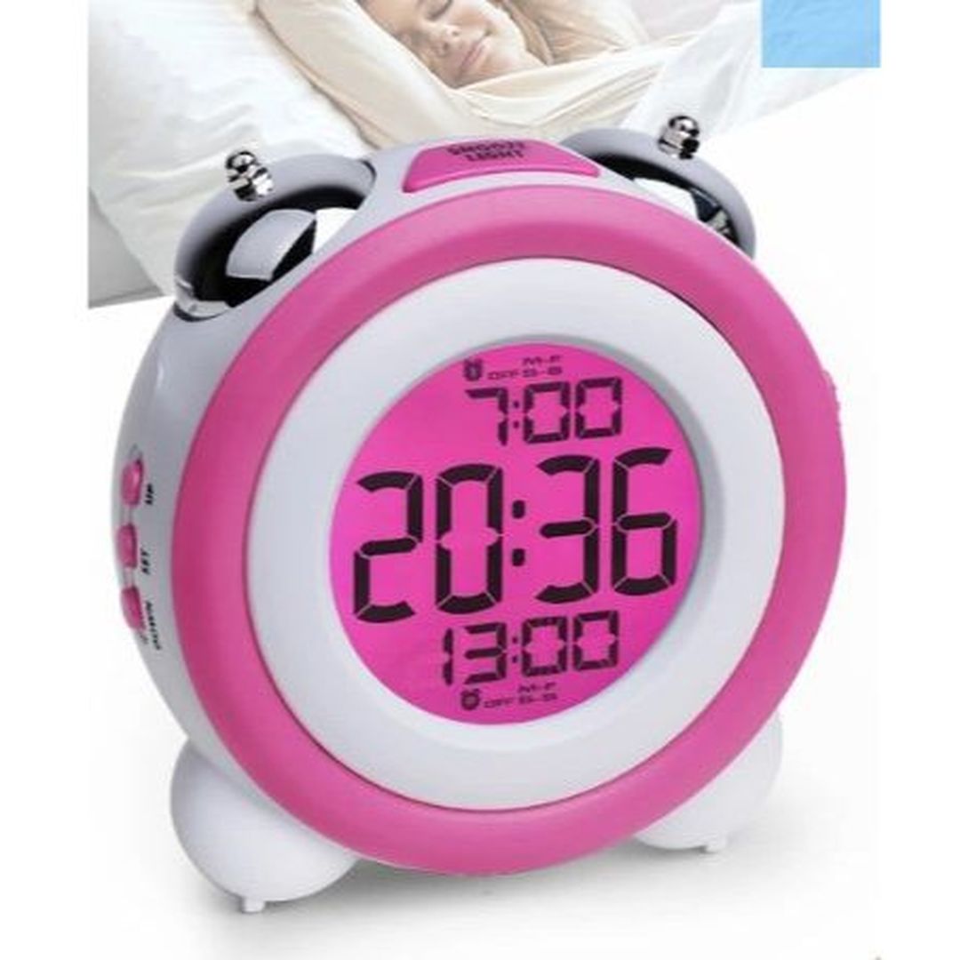 Ρολόι ξυπνητήρι GH0705  άσπρο-ροζ