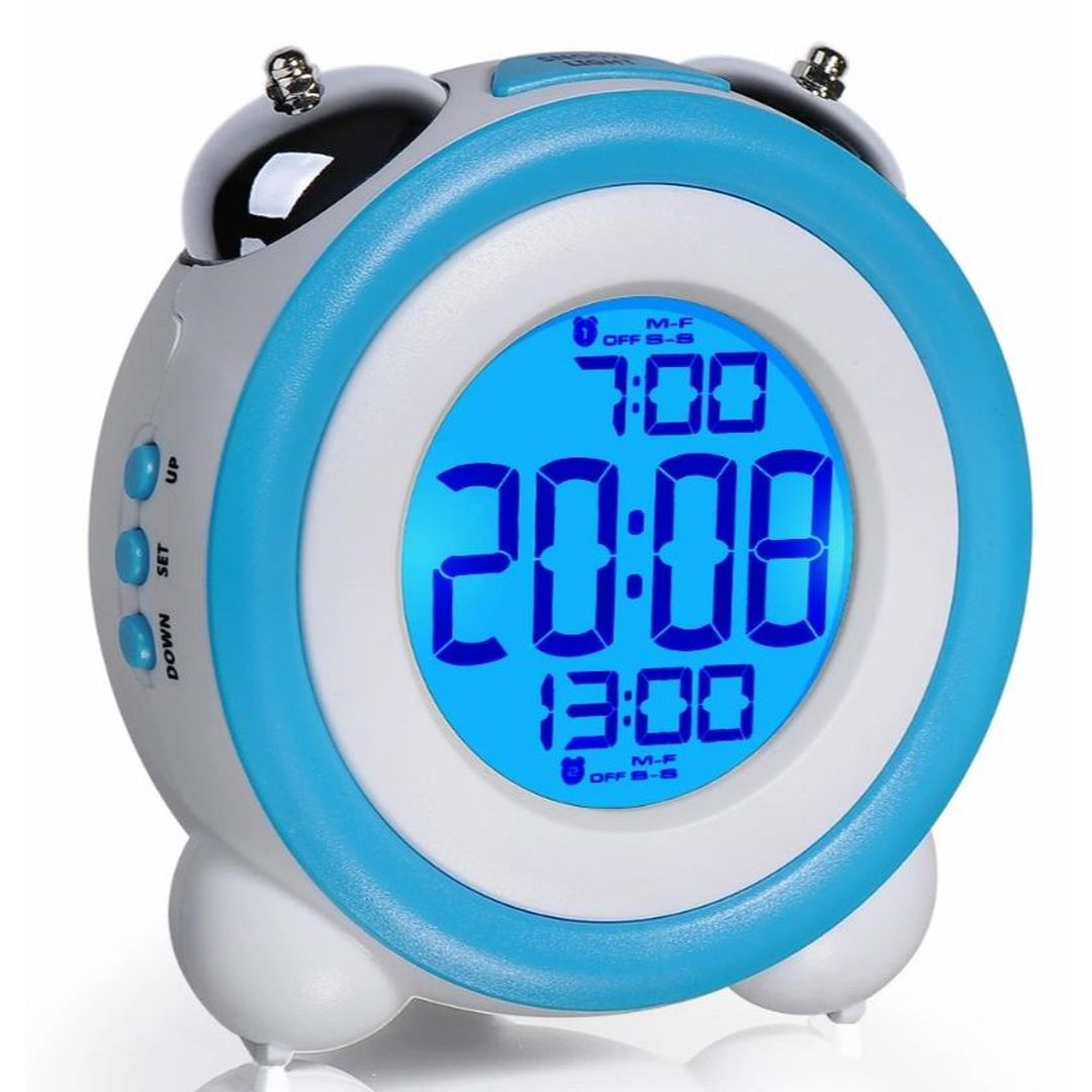 Ρολόι ξυπνητήρι GH0705 άσπρο-μπλε