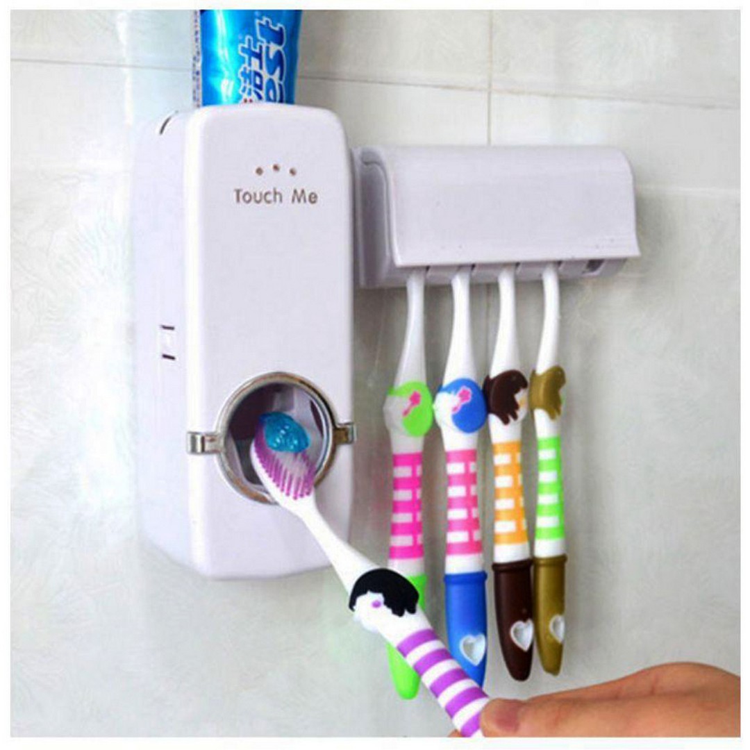 Σετ Dispenser οδοντόκρεμας και θήκη για 5 οδοντόβουρτσες 1 + 1 Δώρο