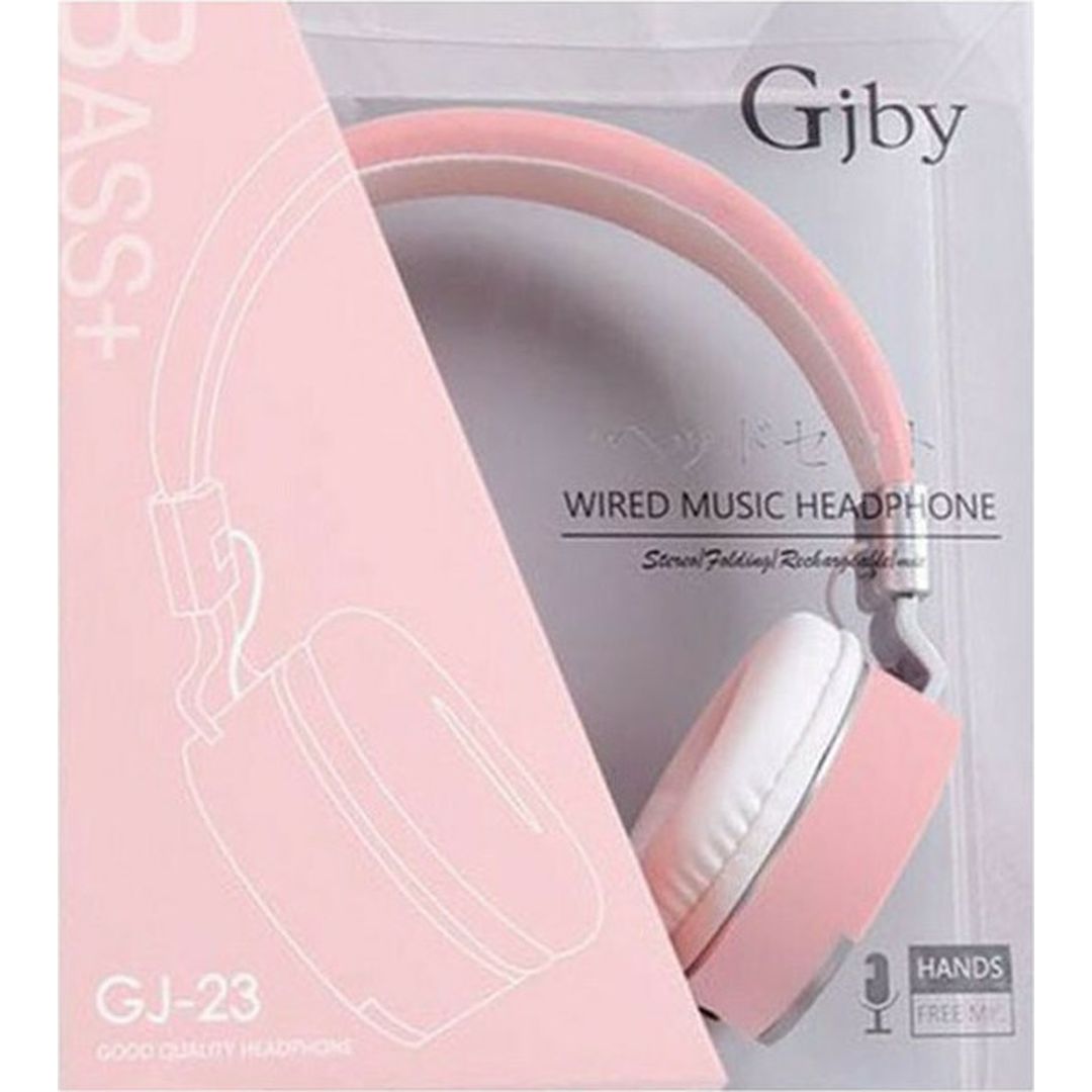 Gjby GJ-23 Ενσύρματα On Ear Ακουστικά Ροζ
