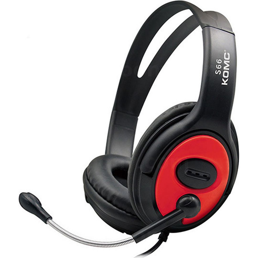 Komc S66 On Ear Gaming Headset με σύνδεση 3.5mm Red