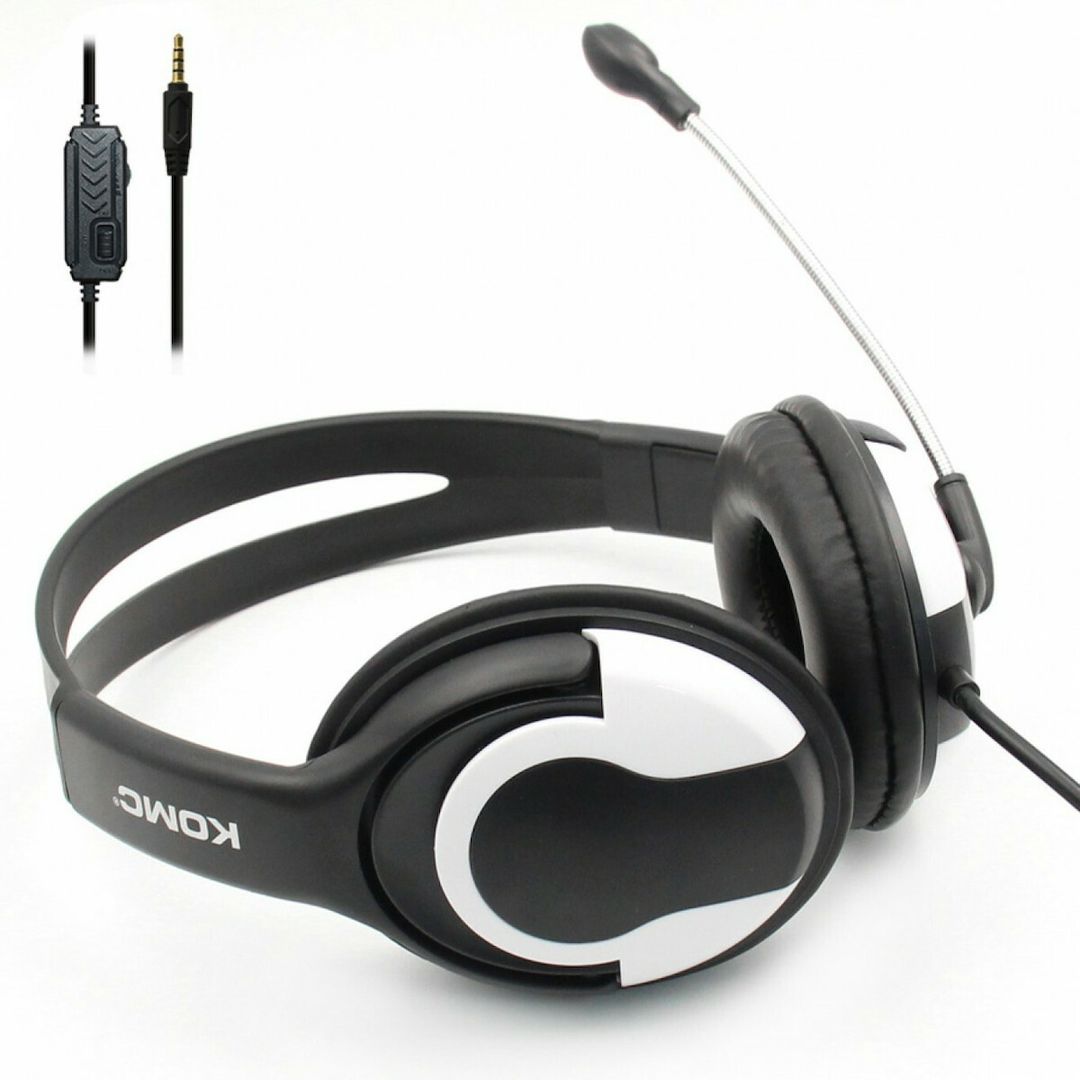 Komc S66 On Ear Gaming Headset με σύνδεση 3.5mm Λευκό