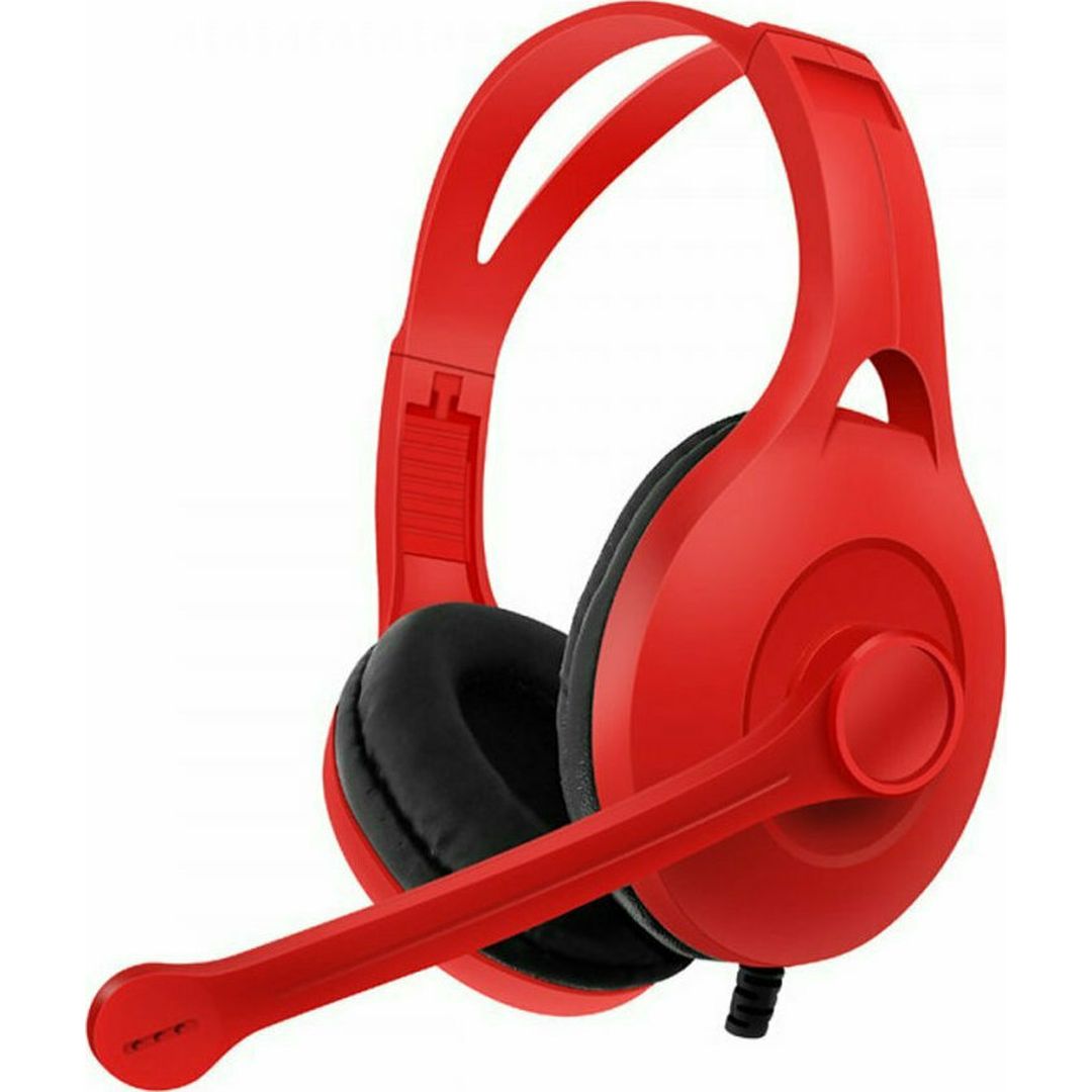 GM036 Over Ear Gaming Headset με σύνδεση 2x3.5mm Κόκκινο