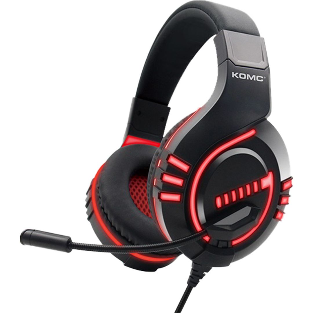 Komc G325 Over Ear Gaming Headset με σύνδεση USB / 3.5mm Black/Red