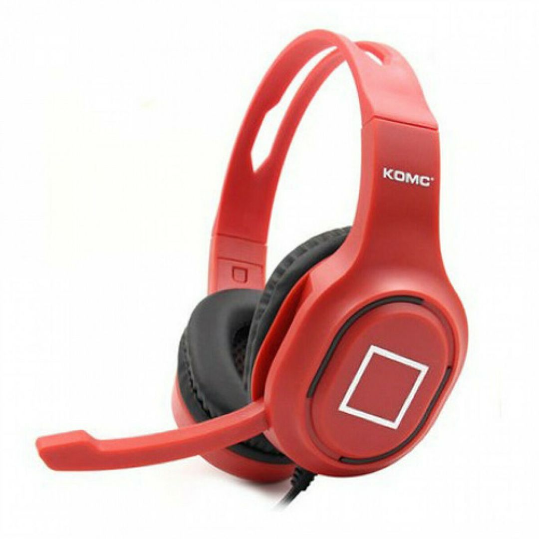 Komc P6 On Ear Gaming Headset με σύνδεση 3.5mm Κόκκινο