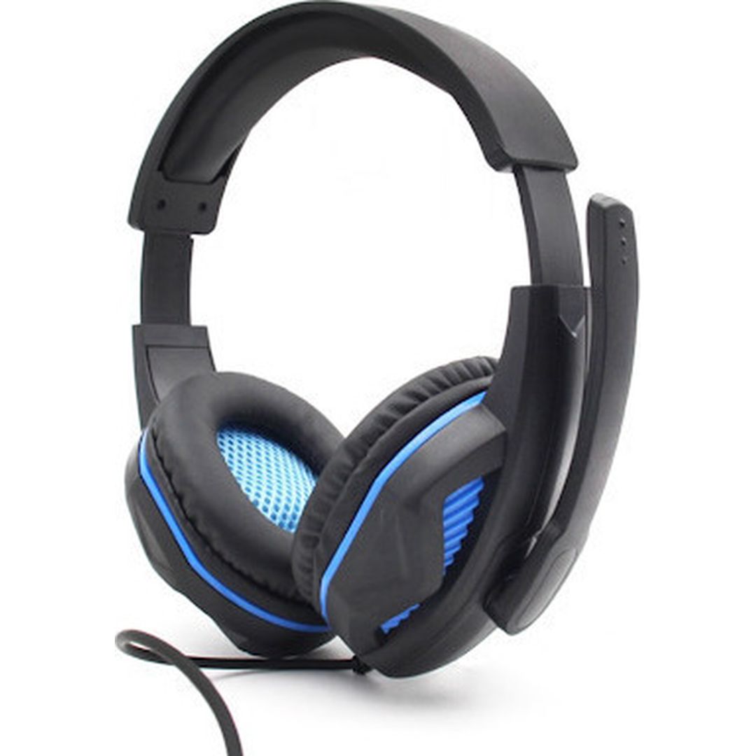 Komc G20 Over Ear Gaming Headset με σύνδεση 2x3.5mm / USB Μπλε