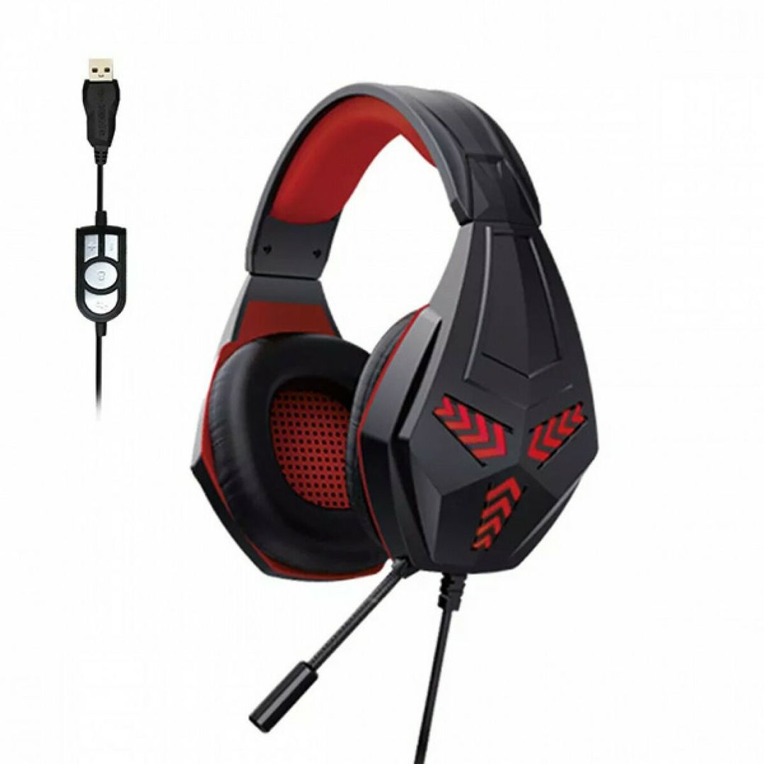 Komc G321 Over Ear Gaming Headset με σύνδεση USB Κόκκινο