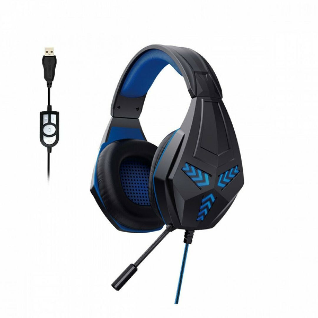 Komc G321 Over Ear Gaming Headset με σύνδεση USB Μπλε