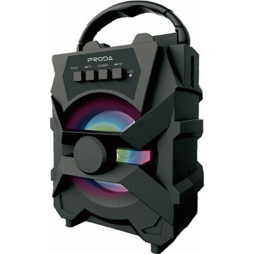 Proda PD-S500 Ηχείο Bluetooth 5W με Ραδιόφωνο και Διάρκεια Μπαταρίας έως 4 ώρες Μαύρο