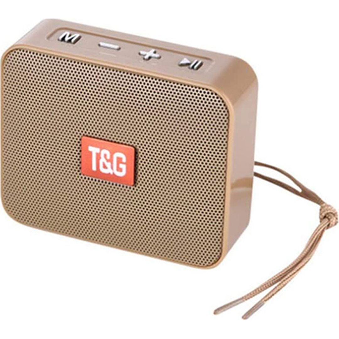 T&G TG-166 Ηχείο Bluetooth 5W με Διάρκεια Μπαταρίας έως 2 ώρες Καφέ