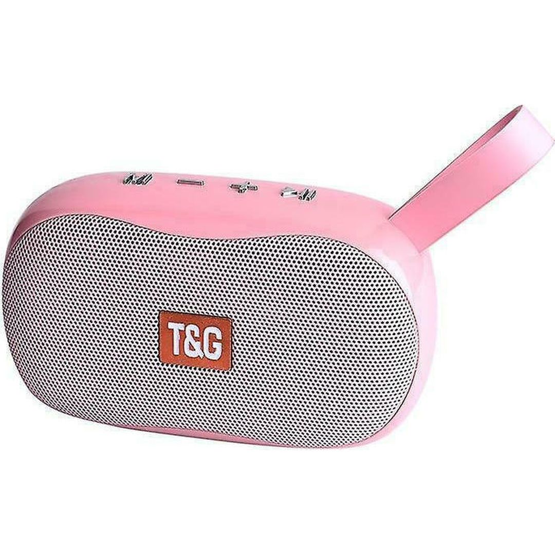 T&G TG-173 Ηχείο Bluetooth 5W με Ραδιόφωνο και Διάρκεια Μπαταρίας έως 6 ώρες Ροζ