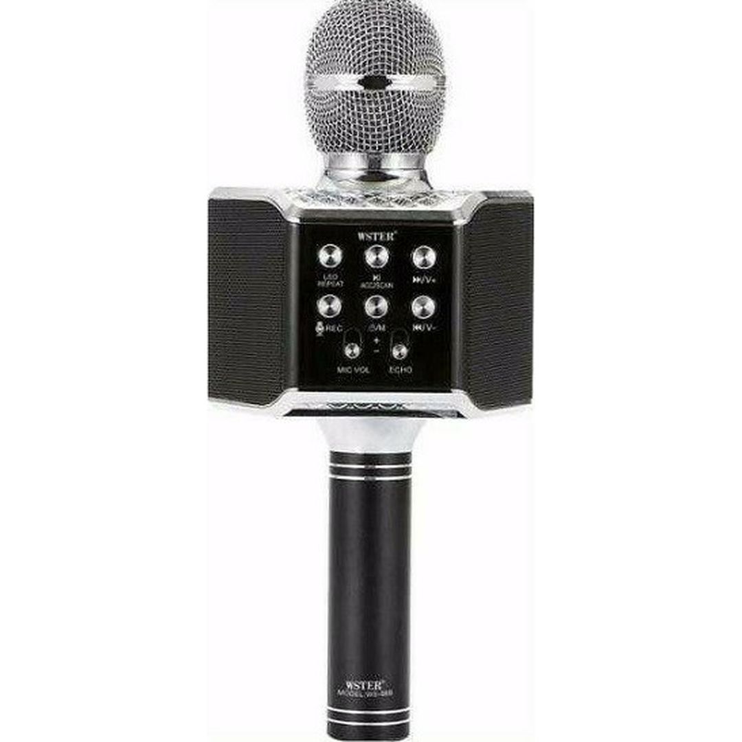 WSTER Ασύρματο Μικρόφωνο Karaoke WS-868 σε Μαύρο Χρώμα