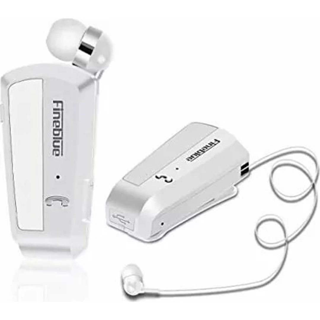 Ακουστικό πέτου In-ear Bluetooth Fineblue F990 λευκό