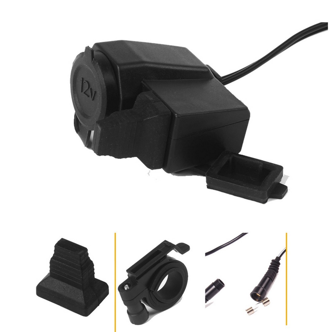 Αναπτήρας - Αδιάβροχος φορτιστής USB με 2 θύρες για μότο